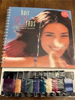 Vtg Hair Wraps Book Anne Akers Klutz - Missing Hair Accessiories Includes String